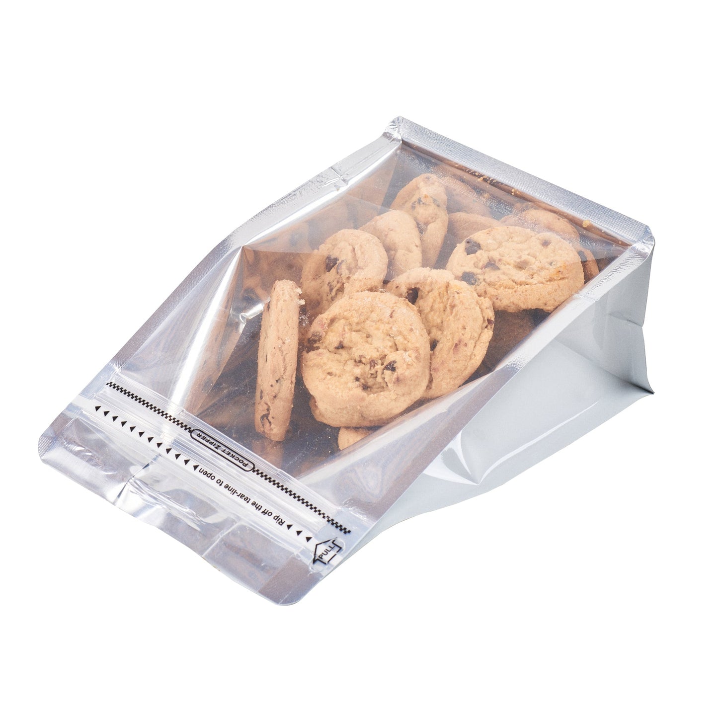 Bag Tek White Plastic Medium Snack Bag - Double Seal, Rip Lock, Heat Sealable - 8" x 5" x 3 1/4" - 100 count box