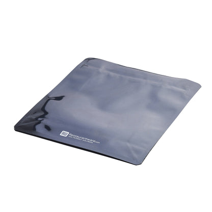 Bag Tek Black Plastic Large Snack Bag - Double Seal, Rip Lock, Heat Sealable - 9 1/2" x 7 1/2" x 2 3/4" - 100 count box