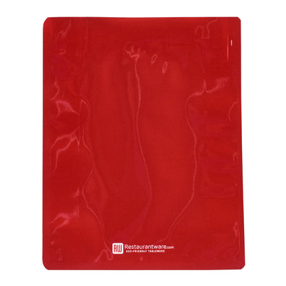 Bag Tek Red Plastic Large Snack Bag - Double Seal, Rip Lock, Heat Sealable - 9 1/2" x 7 1/2" x 2 3/4" - 100 count box