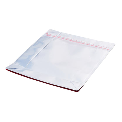Bag Tek Red Plastic Large Snack Bag - Double Seal, Rip Lock, Heat Sealable - 9 1/2" x 7 1/2" x 2 3/4" - 100 count box