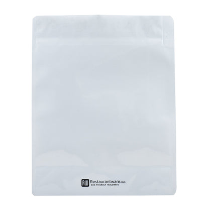 Bag Tek White Plastic Large Snack Bag - Double Seal, Rip Lock, Heat Sealable - 9 1/2" x 7 1/2" x 2 3/4" - 100 count box