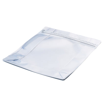 Bag Tek White Plastic Large Snack Bag - Double Seal, Rip Lock, Heat Sealable - 9 1/2" x 7 1/2" x 2 3/4" - 100 count box