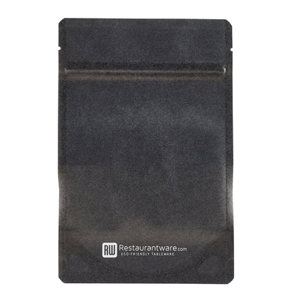 Bag Tek Black Plastic Small Window Bag - Heat Sealable - 7" x 4 3/4" x 1 1/2" - 100 count box