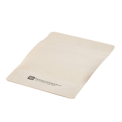 Bag Tek Kraft Plastic Small Window Bag - Heat Sealable - 7" x 4 3/4" x 1 1/2" - 100 count box