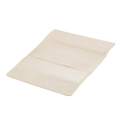 Bag Tek Kraft Plastic Small Window Bag - Heat Sealable - 7" x 4 3/4" x 1 1/2" - 100 count box