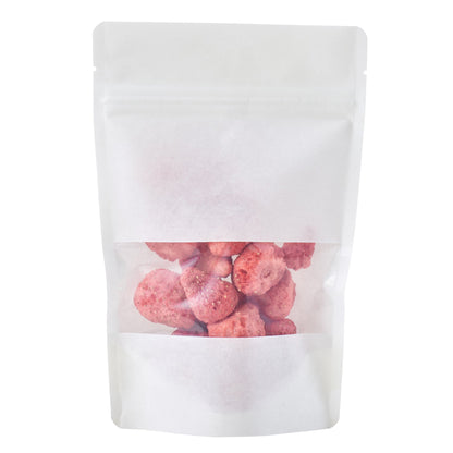 Bag Tek White Plastic Small Window Bag - Heat Sealable - 7" x 4 3/4" x 1 1/2" - 100 count box