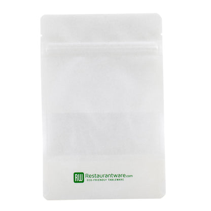 Bag Tek White Plastic Small Window Bag - Heat Sealable - 7" x 4 3/4" x 1 1/2" - 100 count box