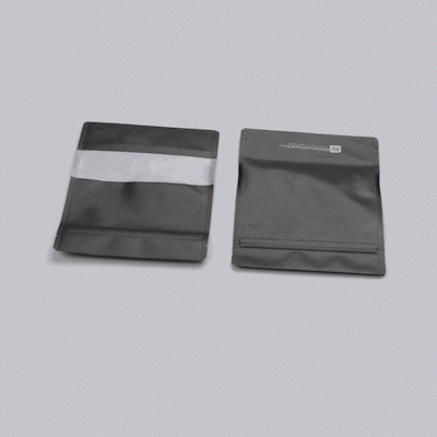 Bag Tek Black Plastic Medium Window Bag - Heat Sealable - 8" x 5" x 1 3/4" - 100 count box