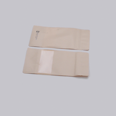 Bag Tek Kraft Plastic Medium Window Bag - Heat Sealable - 8" x 5" x 1 3/4" - 100 count box