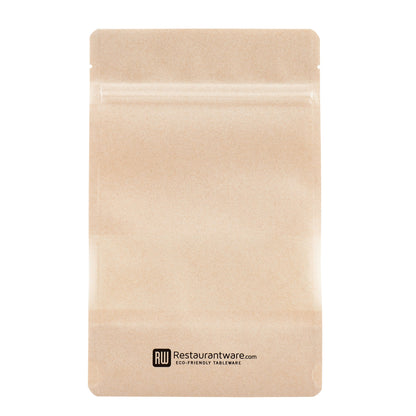 Bag Tek Kraft Plastic Medium Window Bag - Heat Sealable - 8" x 5" x 1 3/4" - 100 count box