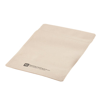 Bag Tek Kraft Plastic Medium Window Bag - Heat Sealable - 8" x 5" x 1 3/4" - 100 count box