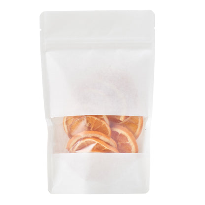Bag Tek White Plastic Medium Window Bag - Heat Sealable - 8" x 5" x 1 3/4" - 100 count box
