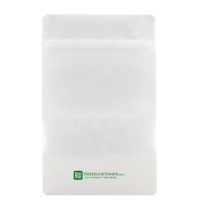 Bag Tek White Plastic Medium Window Bag - Heat Sealable - 8" x 5" x 1 3/4" - 100 count box