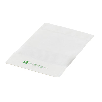 Bag Tek White Plastic Medium Window Bag - Heat Sealable - 8" x 5" x 1 3/4" - 100 count box