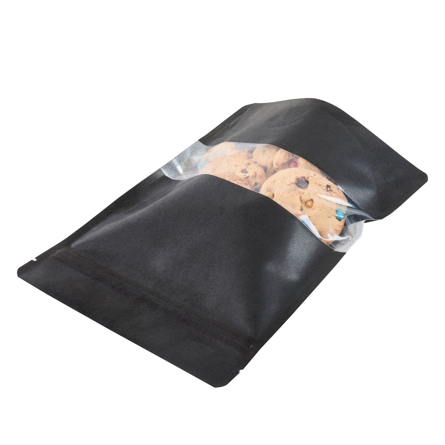 Bag Tek Black Plastic Large Window Bag - Heat Sealable - 9" x 6" x 1 1/2" - 100 count box