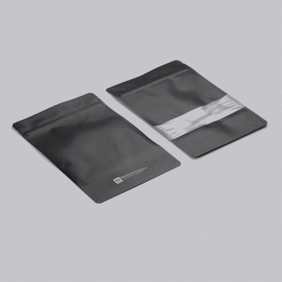 Bag Tek Black Plastic Large Window Bag - Heat Sealable - 9" x 6" x 1 1/2" - 100 count box