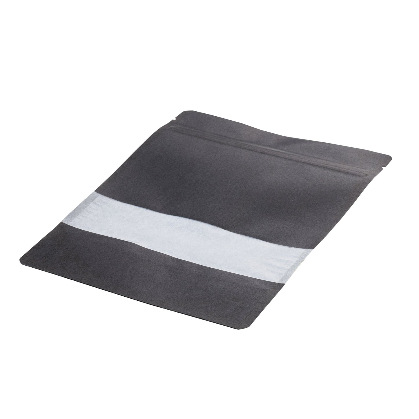 Bag Tek Black Plastic Large Window Bag - Heat Sealable - 9" x 6" x 1 1/2" - 100 count box