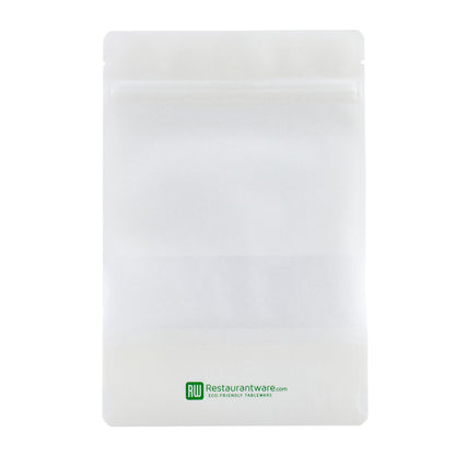Bag Tek White Plastic Large Window Bag - Heat Sealable - 9" x 6" x 1 1/2" - 100 count box