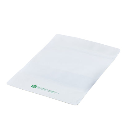 Bag Tek White Plastic Large Window Bag - Heat Sealable - 9" x 6" x 1 1/2" - 100 count box