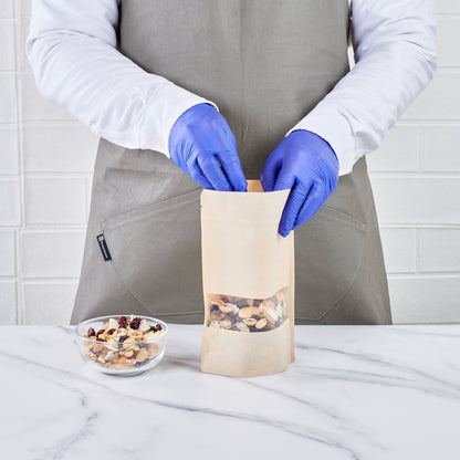 Bag Tek White Plastic Large Window Bag - Heat Sealable - 9" x 6" x 1 1/2" - 100 count box