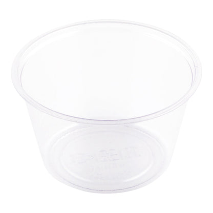 Basic Nature 3 oz Clear PLA Plastic Portion Cup - Compostable - 2 3/4" x 2 3/4" x 1 1/2" - 2000 count box