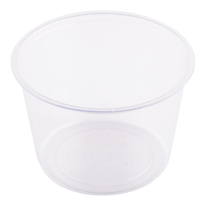 Basic Nature 4 oz Clear PLA Plastic Portion Cup - Compostable - 2 3/4" x 2 3/4" x 2" - 100 count box