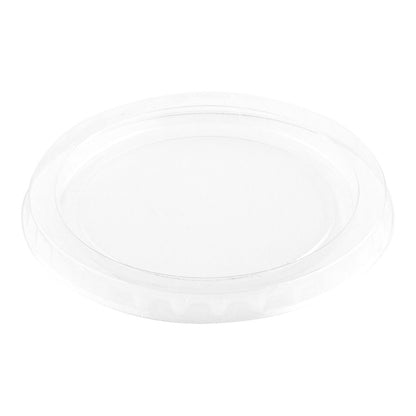 Basic Nature Clear PLA Plastic Lid - Fits Portion Cups, Compostable - 100 count box