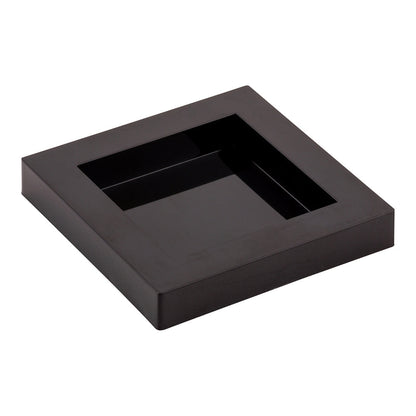 Mini Serve Square Black Plastic Mini Cubic Plate - 2 1/2" x 2 1/2" - 100 count box