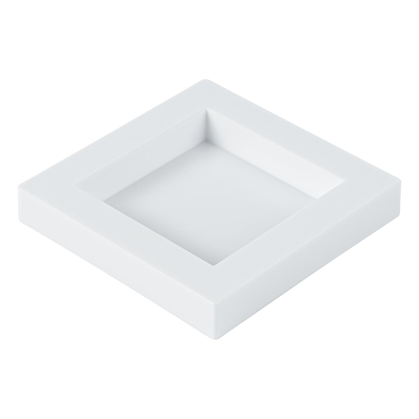 Mini Serve Square White Plastic Mini Cubic Plate - 2 1/2" x 2 1/2" - 20 count box