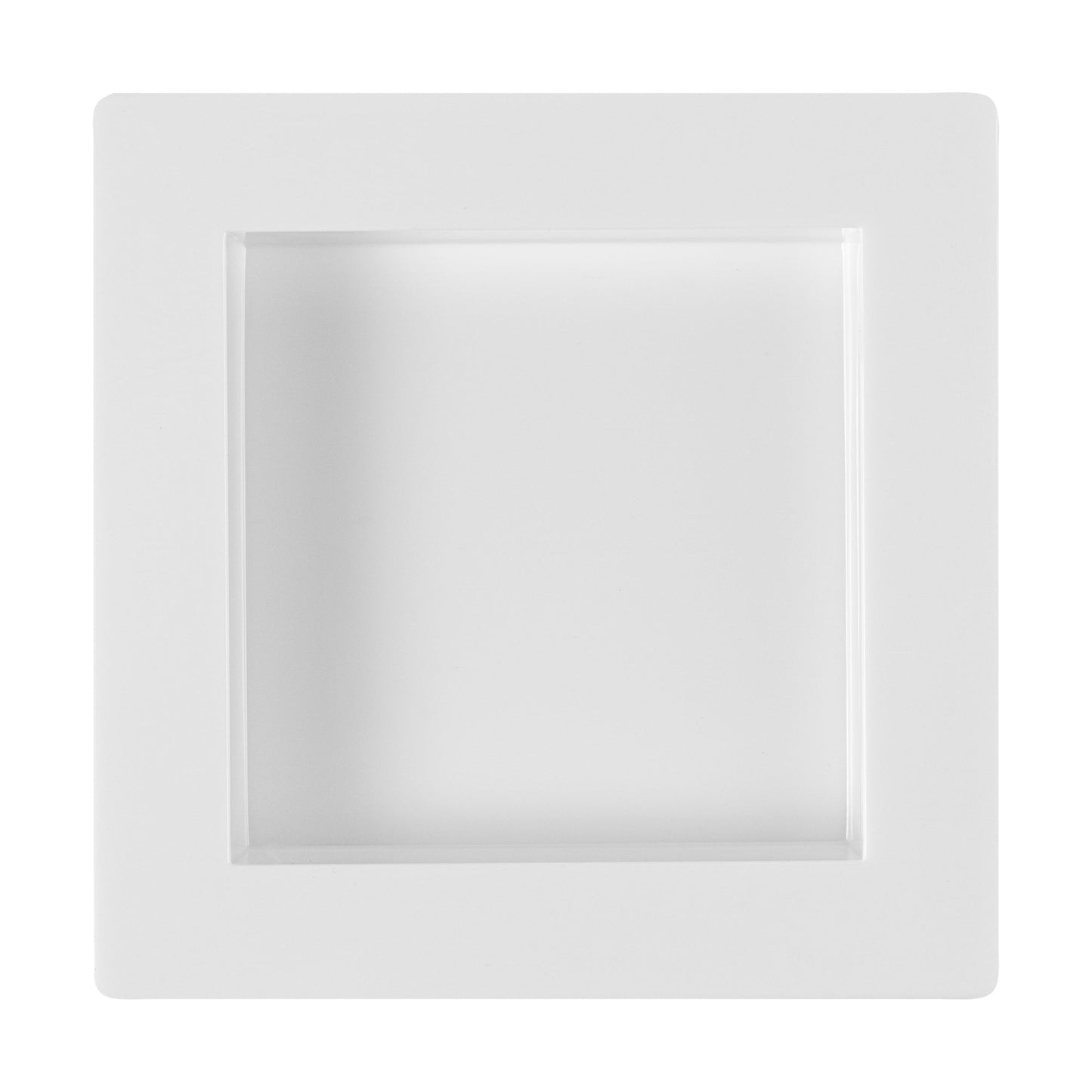 Mini Serve Square White Plastic Mini Cubic Plate - 2 1/2" x 2 1/2" - 20 count box