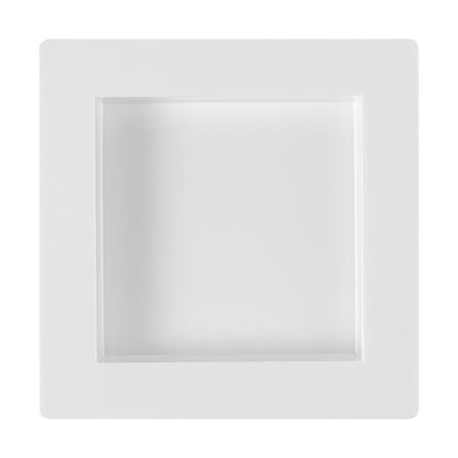 Mini Serve Square White Plastic Mini Cubic Plate - 2 1/2" x 2 1/2" - 20 count box