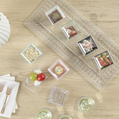 Mini Serve Square Clear Plastic Lid - Fits Mini Kova Cup - 100 count box