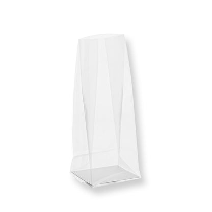 Bag Tek Clear Plastic Gusset Bag - Flat Bottom, Paper Insert, Heat Sealable - 2" x 1 1/2" x 5" - 100 count box