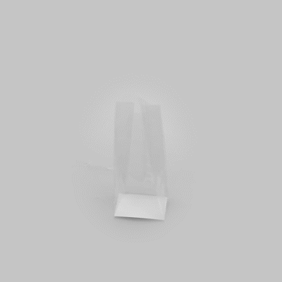 Bag Tek Clear Plastic Gusset Bag - Flat Bottom, Paper Insert, Heat Sealable - 3" x 2" x 8" - 100 count box