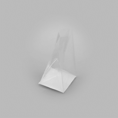 Bag Tek Clear Plastic Gusset Bag - Flat Bottom, Paper Insert, Heat Sealable - 4" x 4" x 9" - 100 count box
