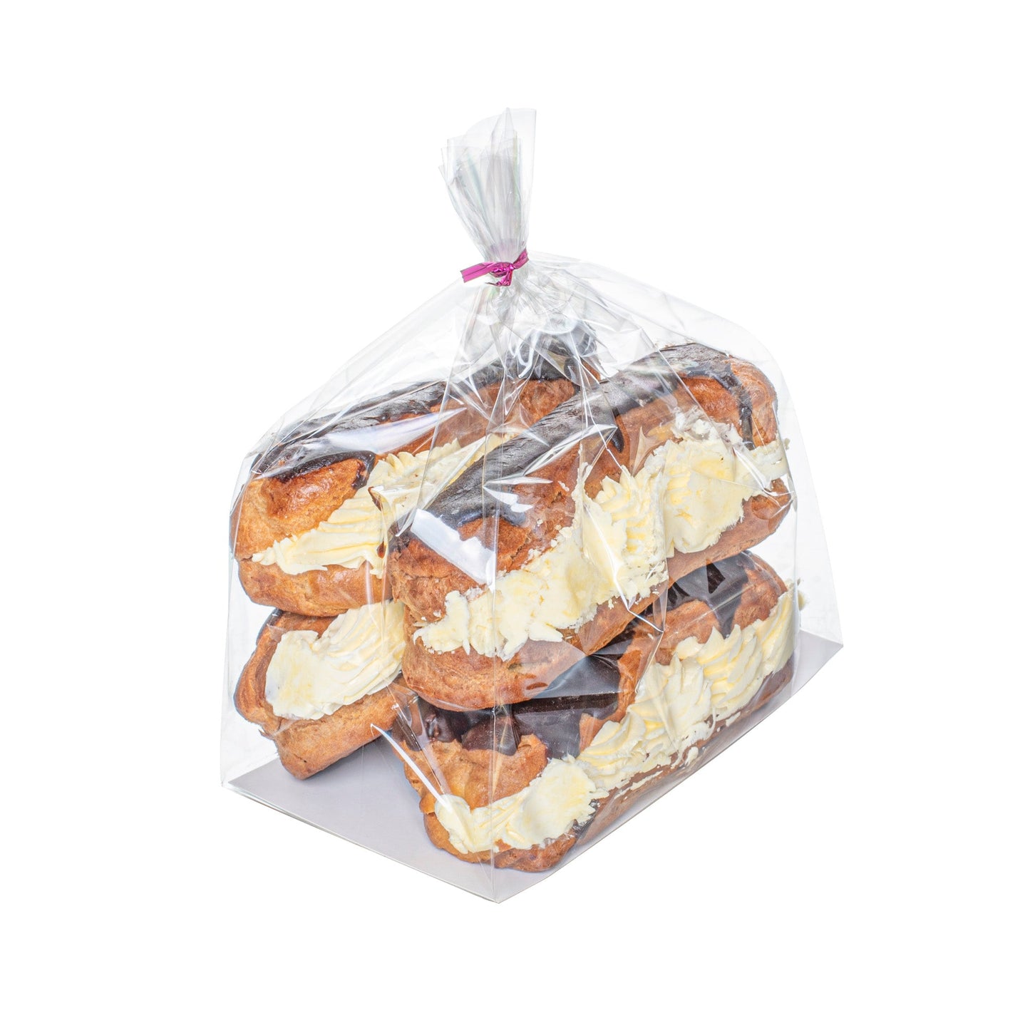 Bag Tek Clear Plastic Gusset Bag - Flat Bottom, Paper Insert, Heat Sealable - 7" x 4" x 9" - 100 count box