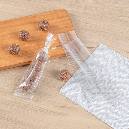 Bag Tek Clear Plastic Gusset Bag - High Clarity, Heat Sealable - 2" x 1" x 5" - 100 count box