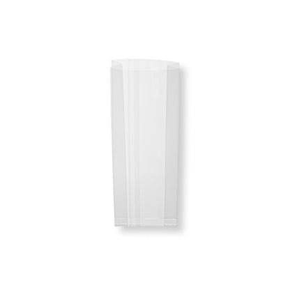Bag Tek Clear Plastic Gusset Bag - High Clarity, Heat Sealable - 3" x 1 1/4" x 8 1/4" - 100 count box