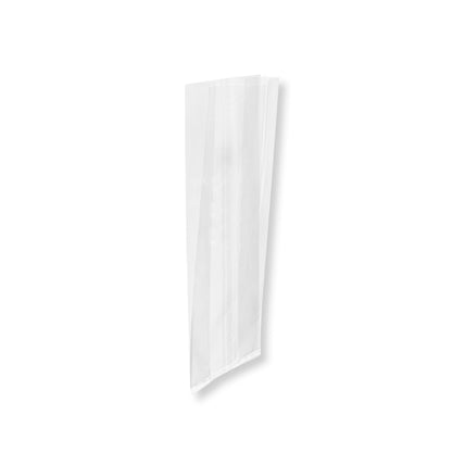 Bag Tek Clear Plastic Gusset Bag - High Clarity, Heat Sealable - 5" x 3" x 12" - 100 count box