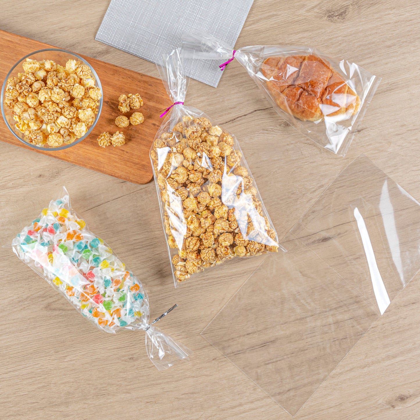 Bag Tek Clear Plastic Bag - No Flap, High Clarity, Heat Sealable - 14" x 7" - 100 count box