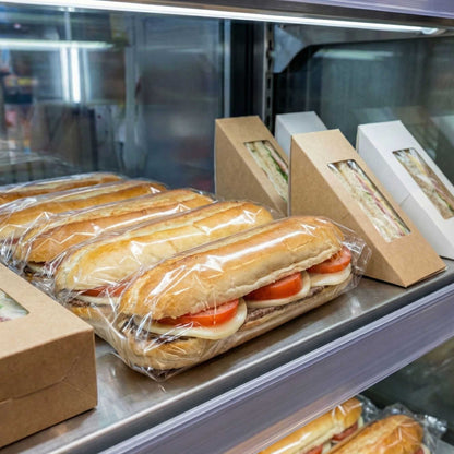 Chef 101 Clear Plastic Sandwich Wrap - High Clarity - 15 3/4" x 11 3/4" - 100 count box