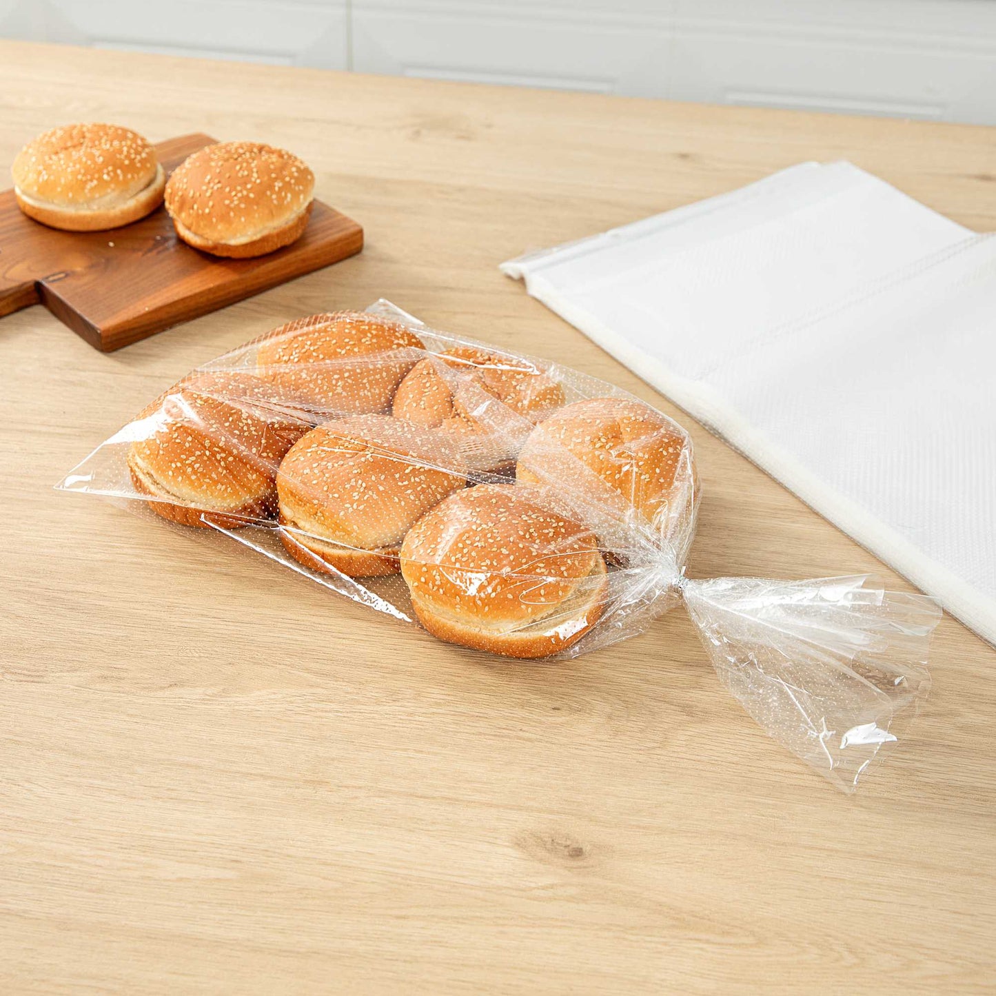 Bag Tek Clear Plastic Bread Bag - Micro-Perforated, with Wicket Dispenser - 11" x 20" - 250 count box