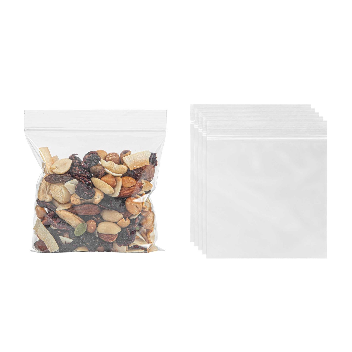 Bag Tek Clear Plastic Zip Bag - BPA-Free, High Clarity - 4" x 4" - 100 count box