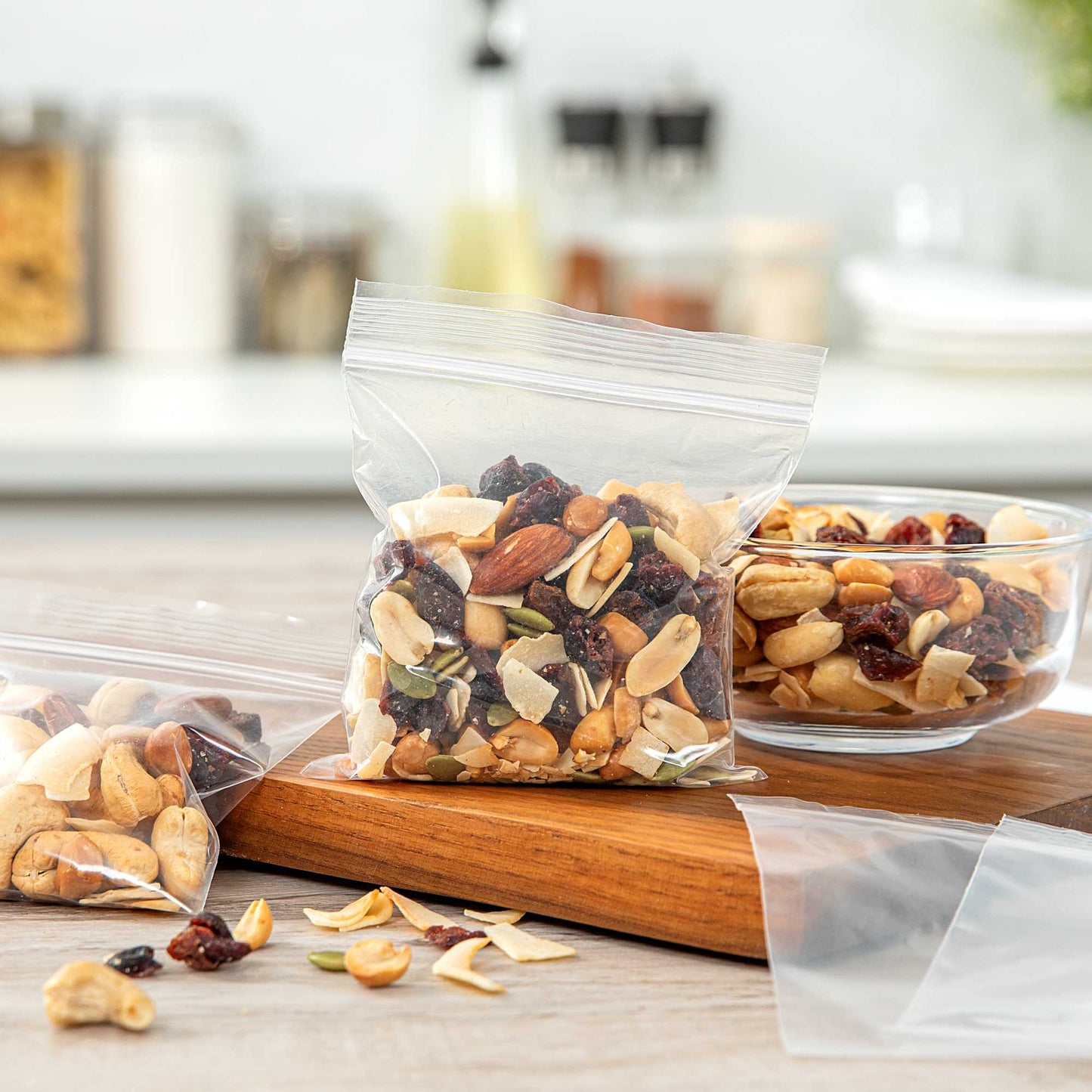 Bag Tek Clear Plastic Zip Bag - BPA-Free, High Clarity - 4" x 4" - 100 count box