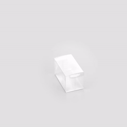 Sweet Vision Clear Plastic Candy Box - Tuck Top, with Sleeve - 1 1/2" x 1 1/2" x 2 3/4" - 100 count box