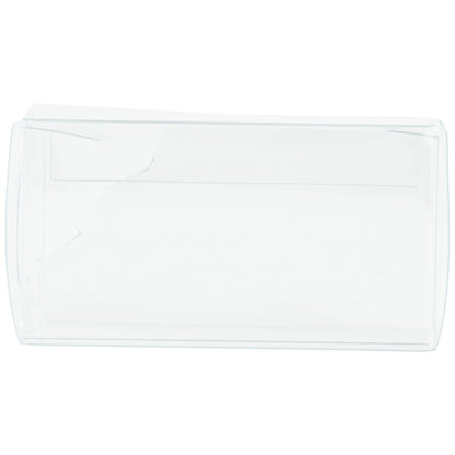 Sweet Vision Clear Plastic Candy Box - Tuck Top, with Sleeve - 1 1/2" x 1 1/2" x 2 3/4" - 100 count box