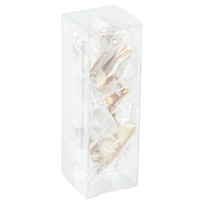 Sweet Vision Clear Plastic Candy Box - Tuck Top, with Sleeve - 1 1/2" x 1 1/2" x 4 1/4" - 100 count box