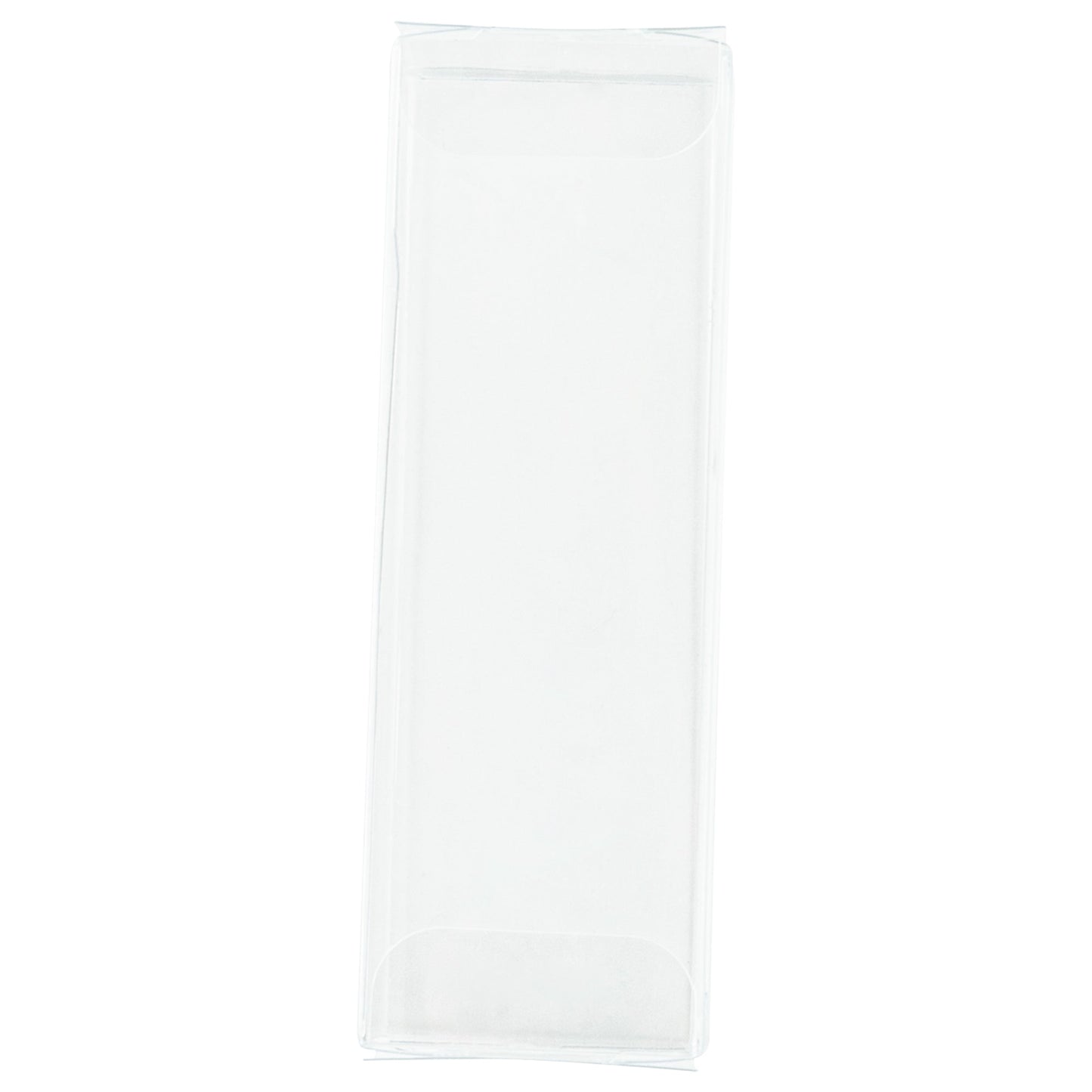 Sweet Vision Clear Plastic Candy Box - Tuck Top, with Sleeve - 1 1/2" x 1 1/2" x 4 1/4" - 100 count box