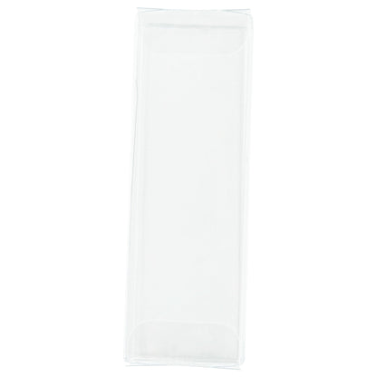Sweet Vision Clear Plastic Candy Box - Tuck Top, with Sleeve - 1 1/2" x 1 1/2" x 4 1/4" - 100 count box