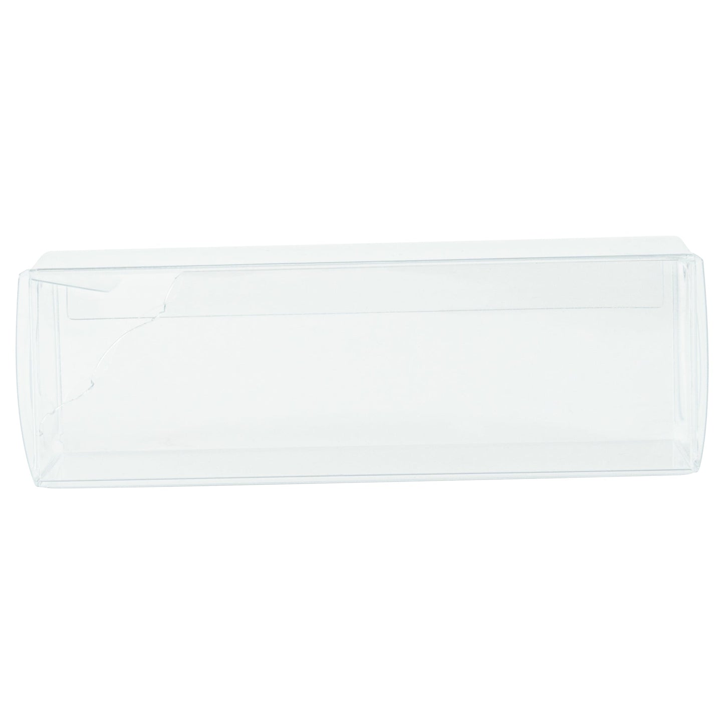Sweet Vision Clear Plastic Candy Box - Tuck Top, with Sleeve - 1 1/2" x 1 1/2" x 4 1/4" - 100 count box